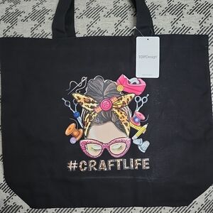 Black CraftLife Tote Bag